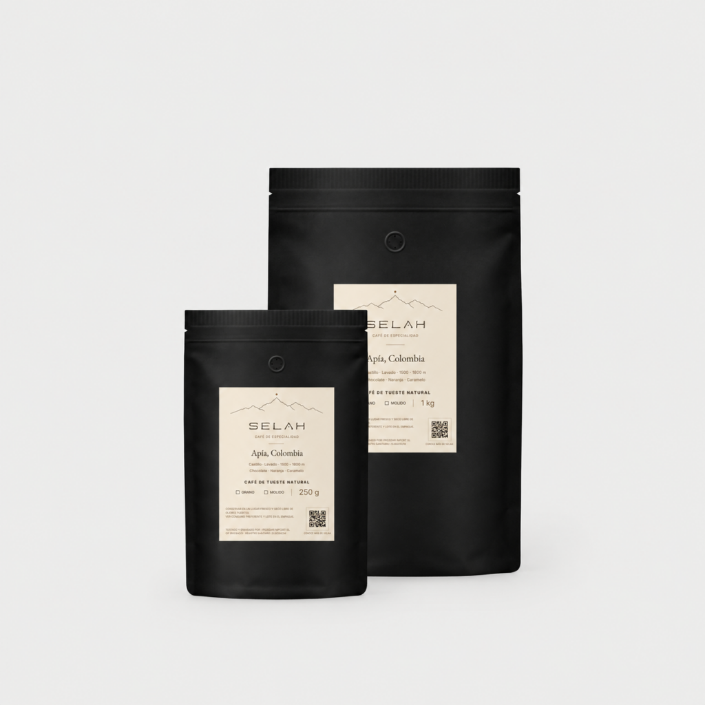Bolsas de café Selah Apía, Colombia de 1 kg y 250 g